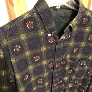 Vintage Tommy Hilfiger corduroy logo button shirt